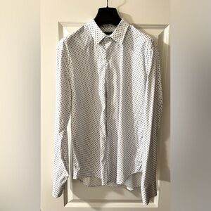 Men's White Polka Dot Shirt